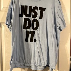 Just Do It T shirt (The color is North Carolina blue )
